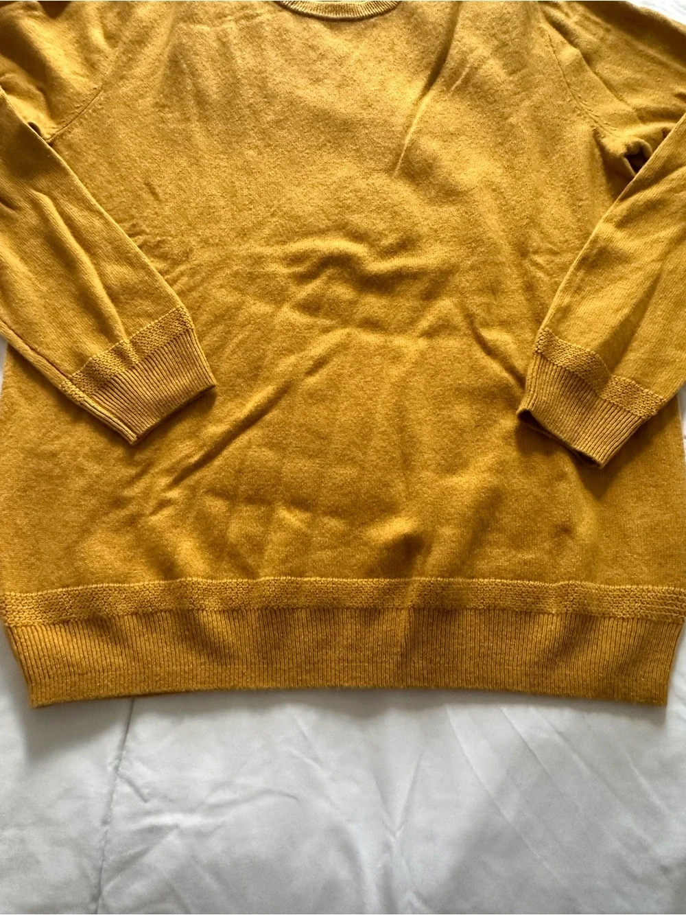 J. Crew Men’s Mustard Yellow Crewneck Sweater